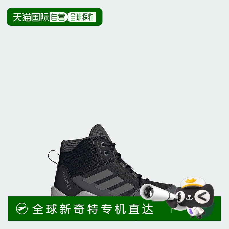 自营 adidas阿迪达斯Terrex Ax4r儿童徒步鞋-黑色/灰色四分之一/