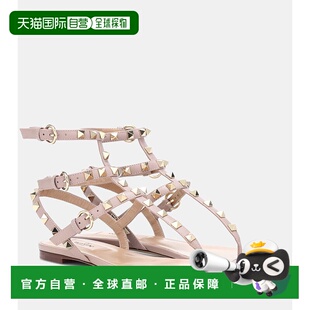 1h可退 香港直邮valentino 华伦天奴 女士 Garavani 铆钉皮质凉鞋