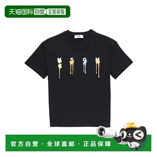 1h可退 香港直邮潮奢 MSGM 男童短袖圆领T恤童装时尚透气舒适百搭