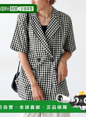 1h可退 日本直邮antiqua 女士格纹短袖夹克 PJ01292时尚百搭正品