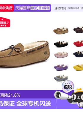 澳大利亚直邮Everau羊毛豆豆鞋一脚蹬乐福鞋秋冬轻奢舒适简约保暖