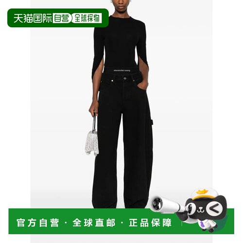美国直邮ALEXANDER WANG - Women Logo Elastic Prestyled Mid Ri