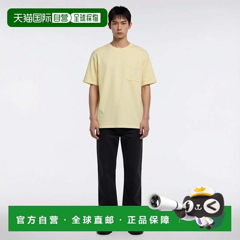 日本直邮UMBRO 男士简约刺绣LOGO口袋短袖T恤 1026394400009