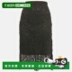 black 自营Burberry 美国奥莱直发 Pencil Skirt Black Lace