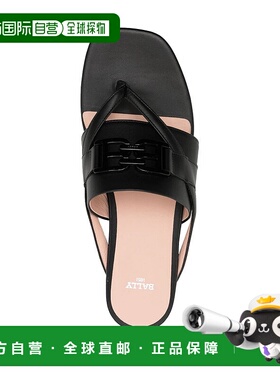 自营 BALLY Elia 女士 6302988 黑色小牛皮平底鞋 - 黑色 美国奥