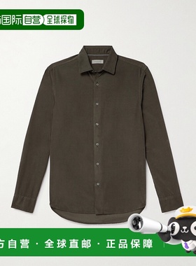 1h可退 Canali 康钠丽 男士 棉质灯芯绒衬衫 GM03361CSL7