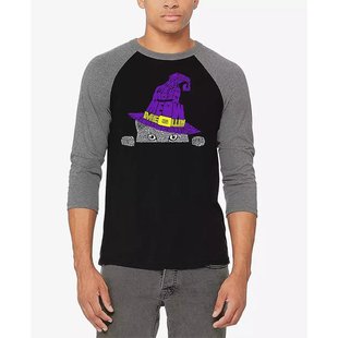 万圣节偷看女巫猫字母艺术拉链袖 美国直邮LA 男士 Art T恤 Pop