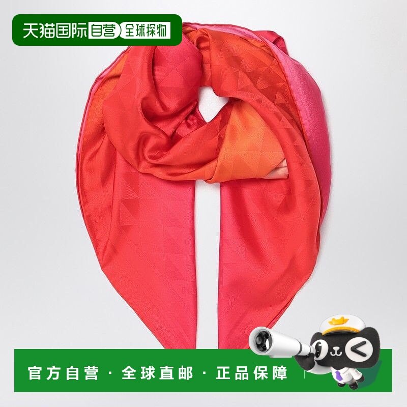 香港直邮PRADA 女士围巾 1FF0012C8SF0029 SS2025 红色 'Symbole'