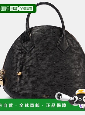 1h可退 香港直邮Alaia 女士 32 圆顶皮革手提包 black黑色 舒适时