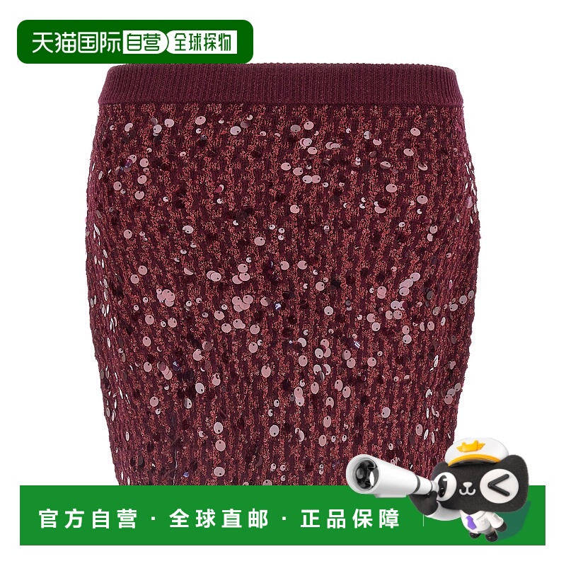 1h可退 香港直邮PINKO 女士半身裙 105936A2Y9R57 AW2025 酒红色