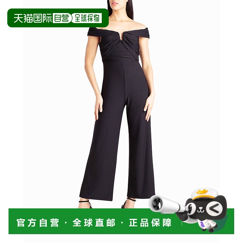 自营 nicole miller惠特尼 (Whitney) 露肩连体裤（非常黑） - ve