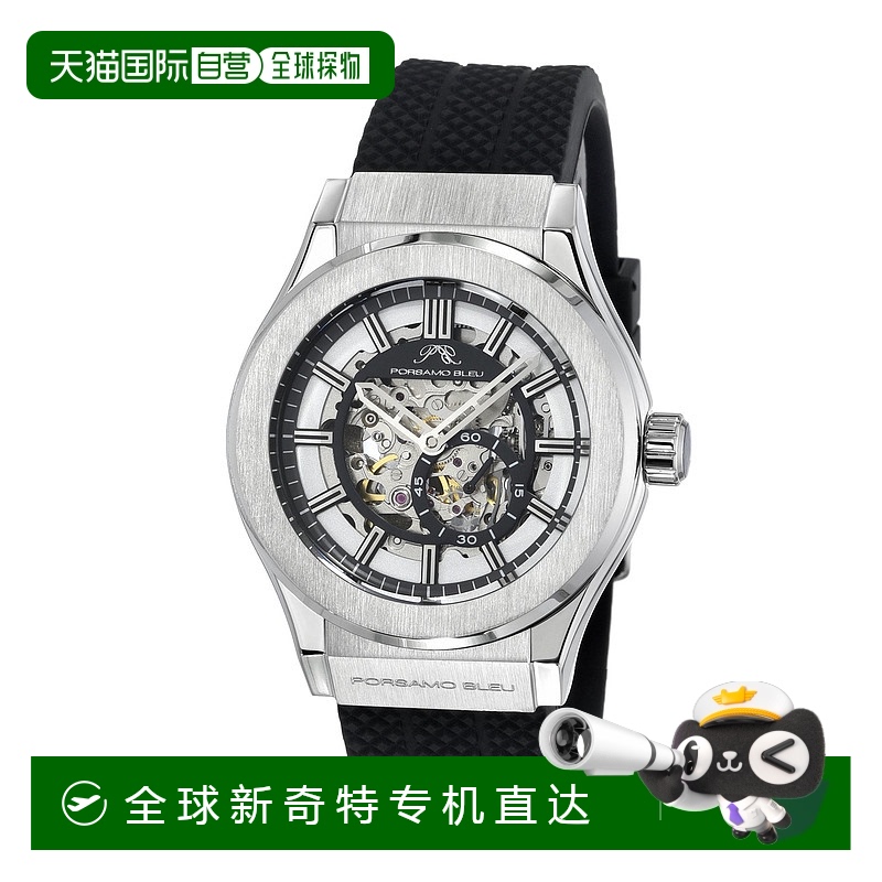 自营 Porsamo Bleu Men's Cruz Automatic Sivler Tone & Black W