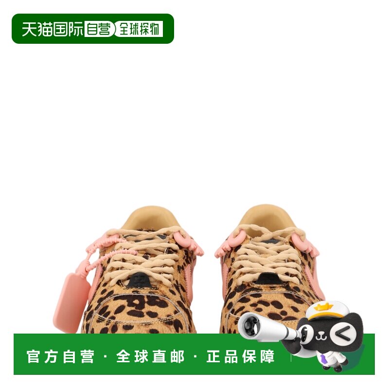 自营off-white小马头发皮革动物印花低帮运动鞋-棕色 美国奥莱直图片