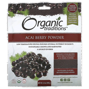 Organic Traditions,巴西莓粉,3.5 盎司(100 克)混合