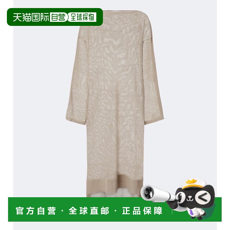 香港直邮alaia 女士 半透视亚麻真丝土耳其式长衫