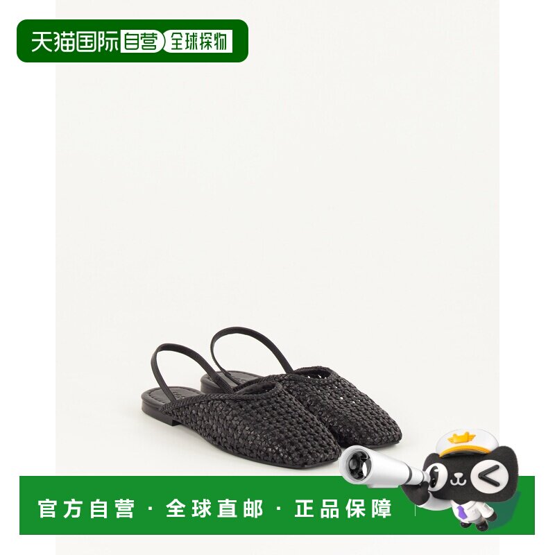 自营欧洲直邮Sessun思溯 Vana 女士黑色皮革平底鞋拖鞋芭蕾舞鞋图片