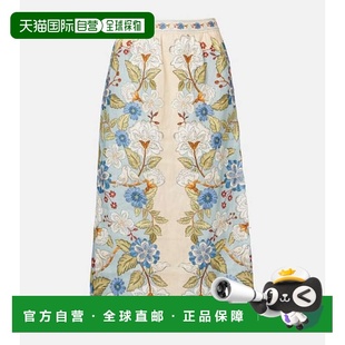 花朵亚麻中长半身裙 1h可退 女士 RIO colorful花色 香港直邮FARM