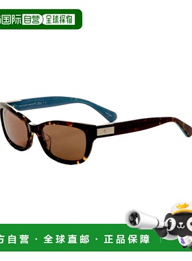 自营 salvatore ferragamo菲拉格慕女式53mm蓝色乌龟深绿松石眼镜