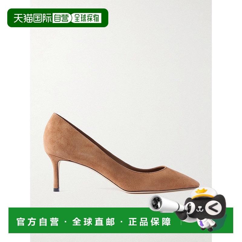 1h可退 香港直邮潮奢 Jimmy Choo 周仰杰 女士 Romy 60 绒面革浅