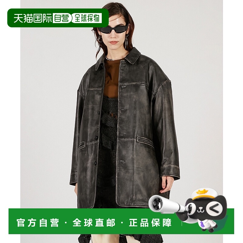 1h可退 日本直邮PRANK PROJECT 男女同款 羊革仿皮感长款外套 宽