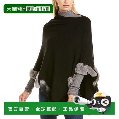 自营La Fiorentina Asymmetrical Poncho - black 美国奥莱直发