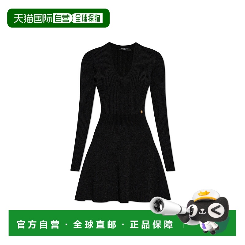 1h可退 香港直邮BALMAIN 女士连衣裙 EF1R9857KI090PA SS2025 黑