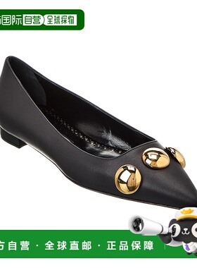 自营 Manolo Blahnik Chappa 皮革平底鞋 - 黑色 美国奥莱直发
