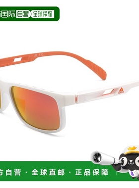 自营adidas阿迪达斯男式58毫米白色太阳镜-白色 美国奥莱直发