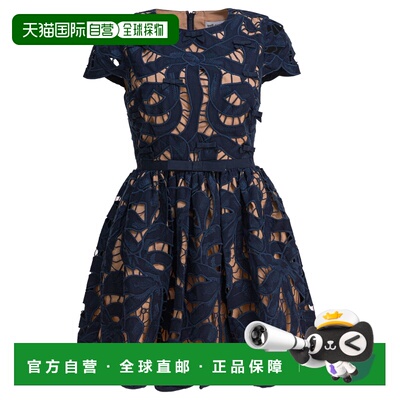 1h可退 香港直邮Self-Portrait 女士 蓝色棉质连衣裙 PF25013SBLB