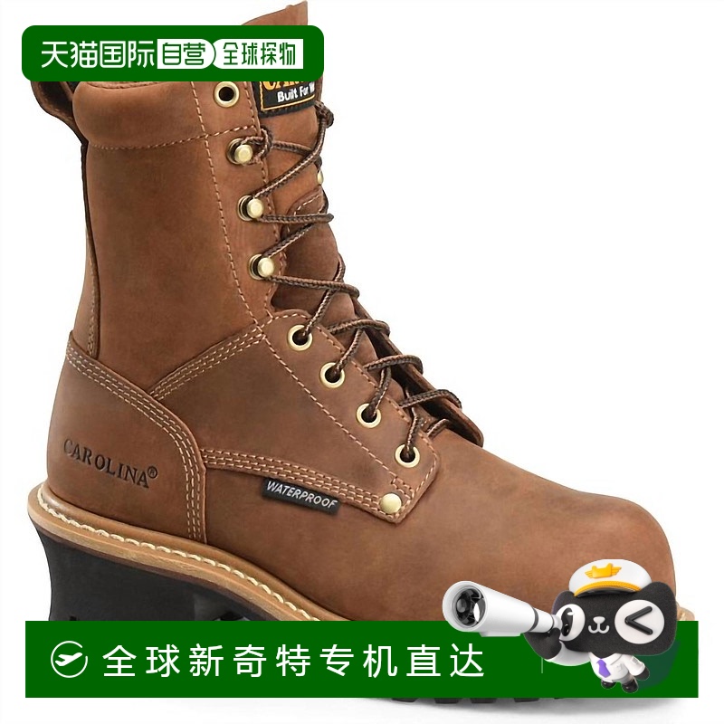 自营carolina女款 Elm 8 英寸防水 Comp Toe Logger 靴（棕色） -