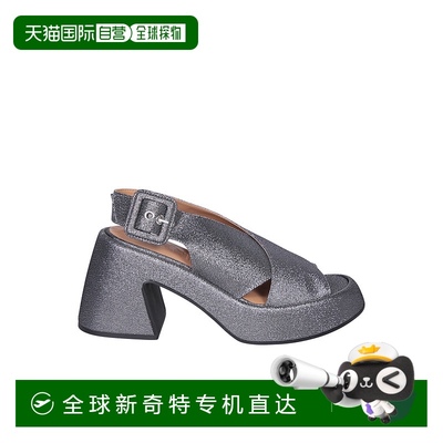 1h可退 香港直邮GANNI 女士高跟鞋 S2185018METALLIC AW2023 灰色