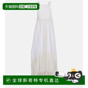 不对称蕾丝边棉质长款 1h可退 女士 香港直邮LOEWE 连衣裙 罗意威