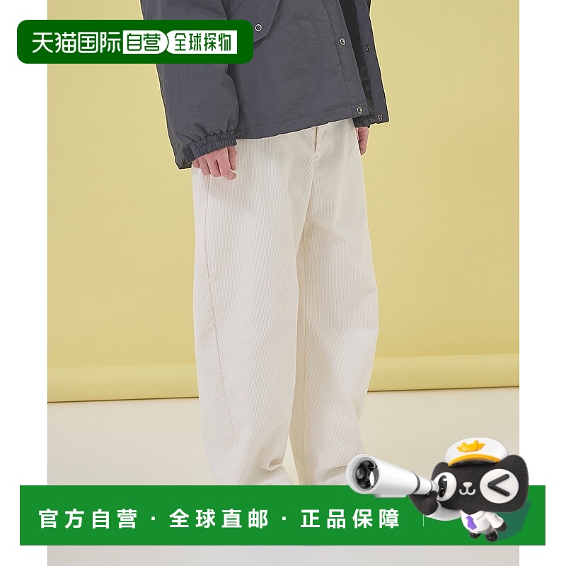 1h可退 日本直邮STUDIOUS男装宽松立体剪裁灯芯绒长裤半松紧腰设