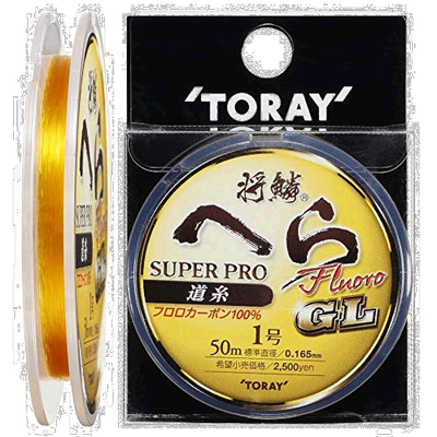 【日本直邮】东丽Toary将鳞HETA SP道系氟碳鱼线GL 50m 1号 金色