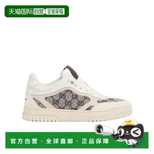 香港直邮GUCCI古驰Re-Web圆头系带女士休闲低帮板鞋