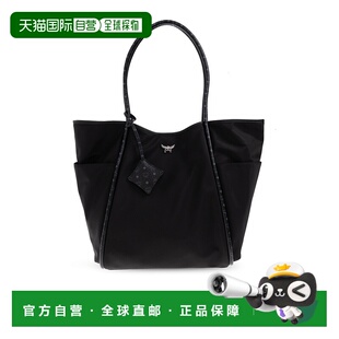 香港直邮MCM 黑色 女士手提包 AW2025 Shopp MWPFATA010BK 1h可退