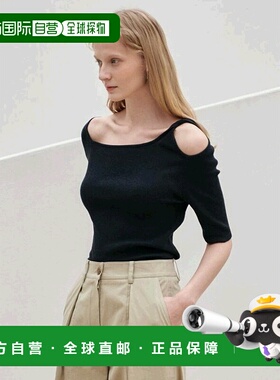 韩国直邮LOEUVRE正品 毛针织衫302720565Twist knotted Asymmetri