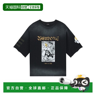 SS2025 香港直邮WE11DONE WDTT125797UBK T恤 黑色 男士