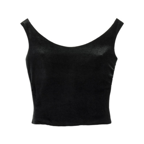BALENCIAGA 女士背心吊带 831665TMO261000 CO 黑色 露肩背心