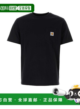 1h可退 香港直邮潮奢 CARHARTT WIP 女士 S/S 黑色棉质口袋T恤 I0