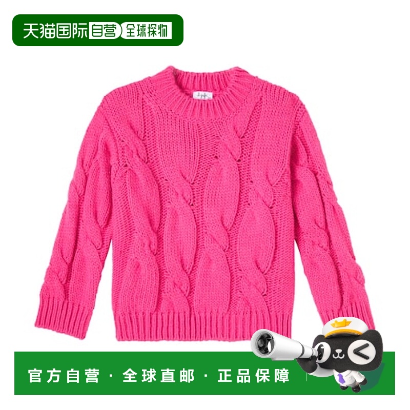 1h可退 香港直邮潮奢 il gufo 女童 粗线针织毛衣童装 pink粉色