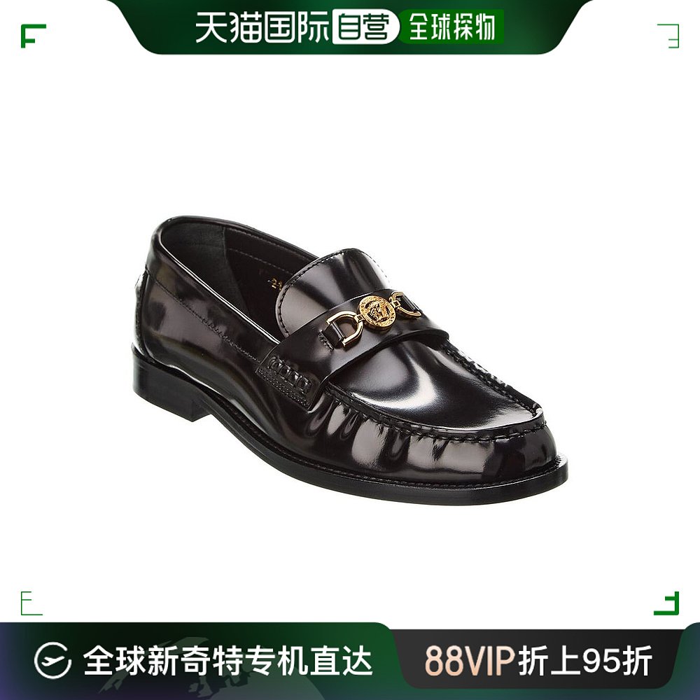 【美国直邮】versace 女士 时尚休闲鞋范思哲皮鞋豆豆鞋舒适真皮