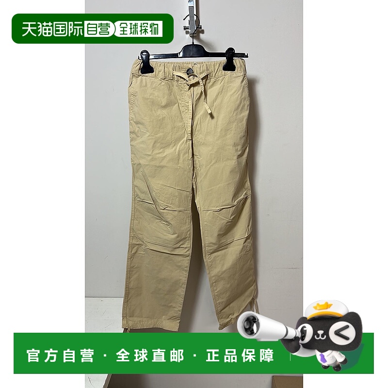 香港直邮GANNI 女士休闲裤 F8074531 SS2023 黄色 直筒长裤