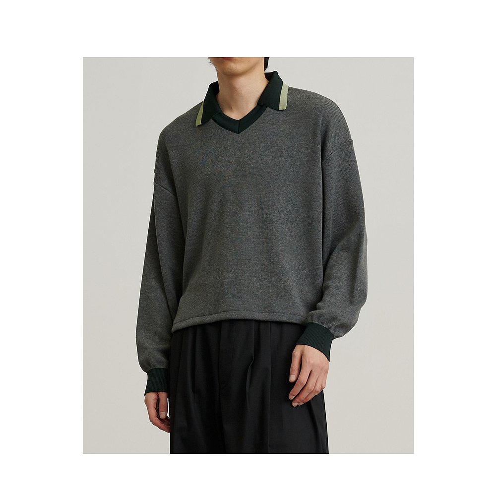 1h可退 日本直邮PUBLIC TOKYO 男士短款撞色领针织Polo衫 1542300