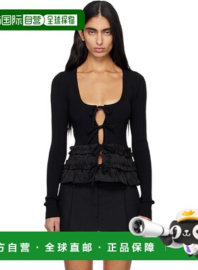 1h可退 香港直邮GANNI 甘尼 女士 黑色 Melange Knit 开衫 K2510