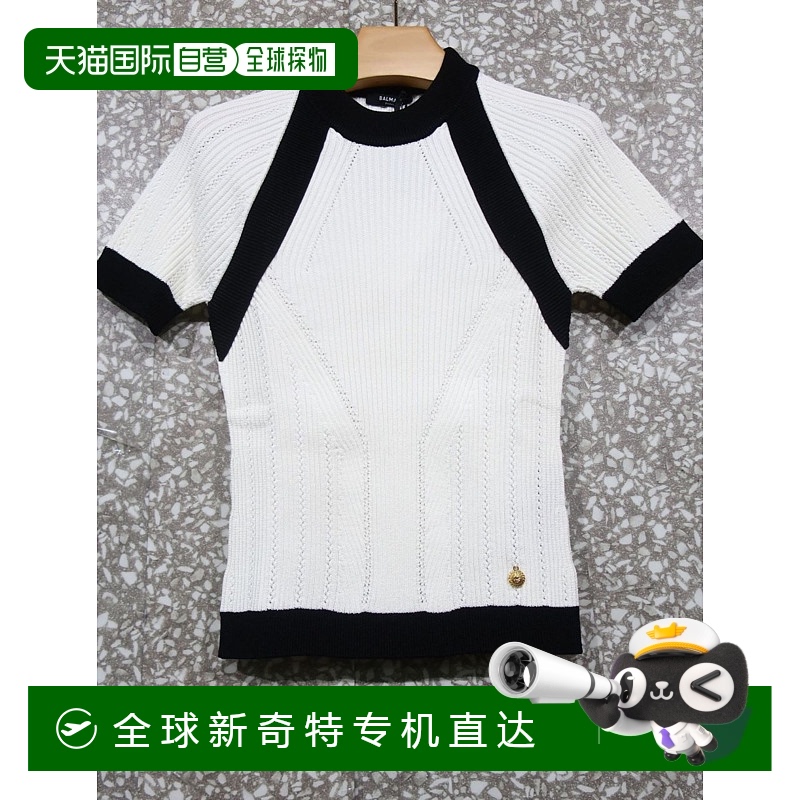 1h可退 香港直邮BALMAIN 女士T恤 FF1AL075KI64GAB SS2025 白色