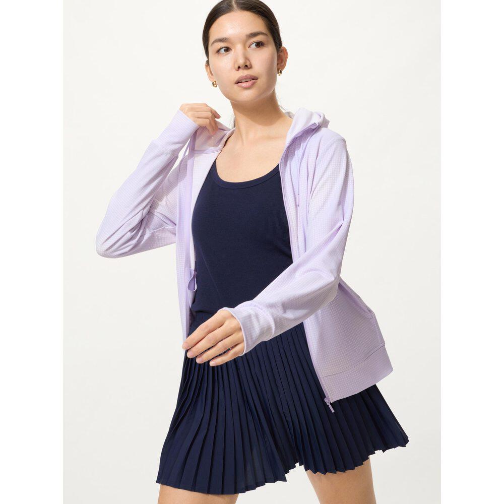 日潮跑腿UNIQLO优衣库 AIRism 防紫外线网眼全拉链连帽外套 48532