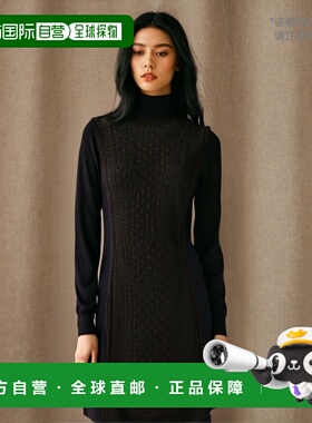 香港直邮FENDI 女士连衣裙 FZDC81ASJNF0P1B AW2024 花色 高领针