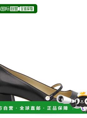 香港直邮Jimmy Choo 周仰杰 女士 黑色皮质浅口鞋 ELISA45PTZ0000