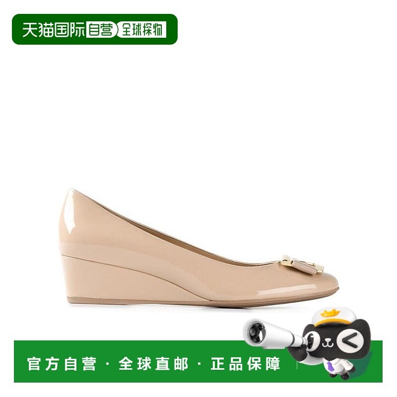 香港直邮Salvatore Ferragamo 蝴蝶结坡跟鞋 0594550菲拉格慕女鞋,女鞋,浅口单鞋,淘宝优惠券,粉丝福利购,淘宝优惠卷